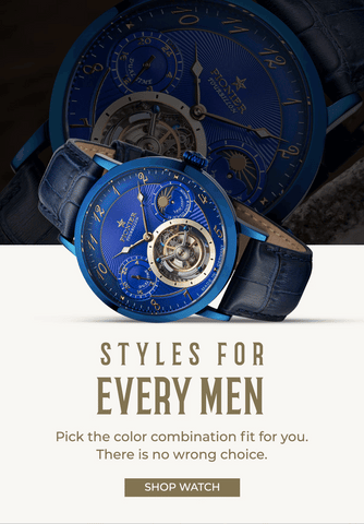 Basel Tourbillon Pionier advertisement showing couple of beautiful and luxury watches from Tufina.