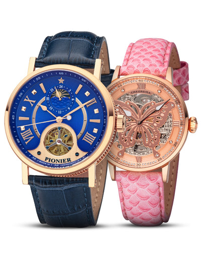 His & Hers Bundle: Handmade German Watches - GM-518-6 and GM-123-4