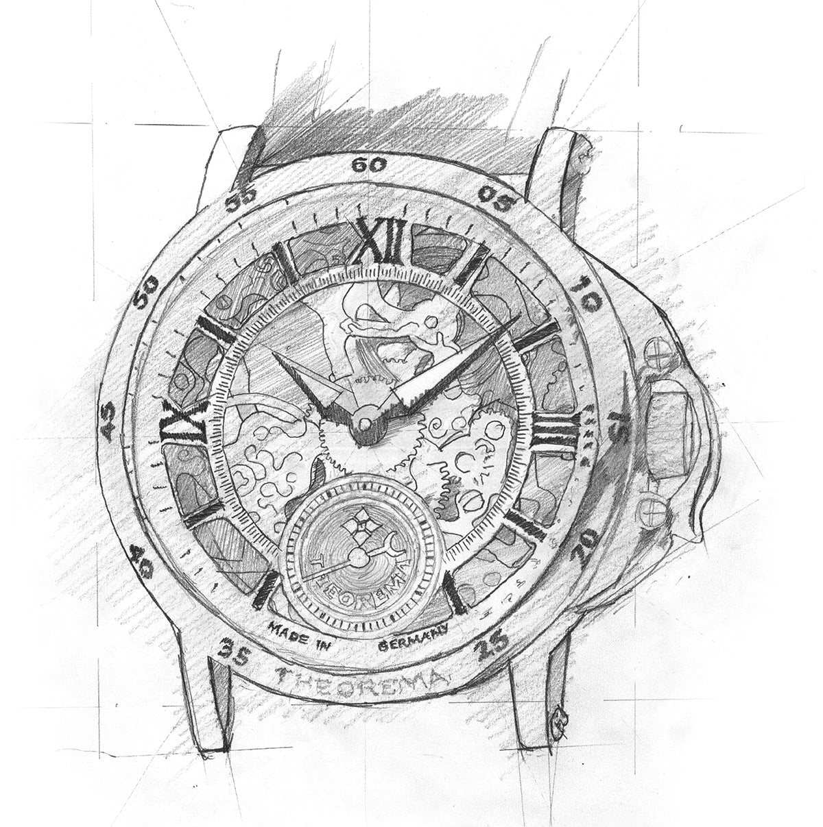 Hand drawing sketch of the collection Casablanca by Theorema Germany