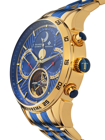 Stick indexes inside on the dial and Arabic numerals on the case.