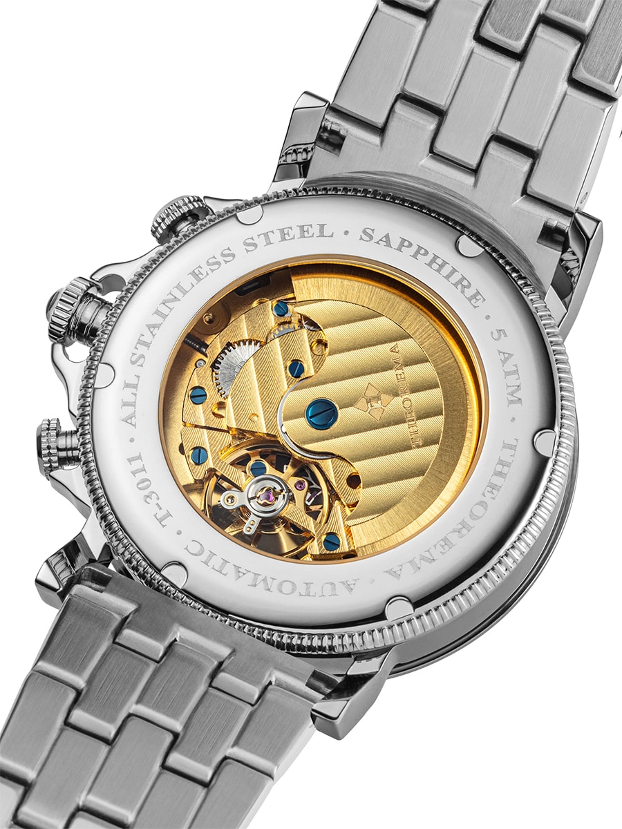 Automatic movement all stainless steel with sapphire glass 5 ATM by Theorema.