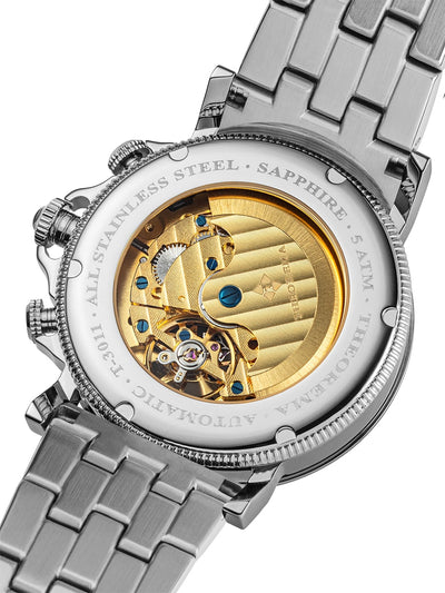 Automatic movement all stainless steel with sapphire glass 5 ATM by Theorema.