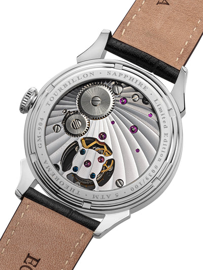 5 ATM with Sapphire glass the GM-904 tourbillon limited edition.